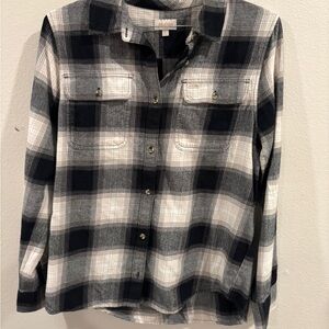 Brixton Black and White Plaid Men's Shirt